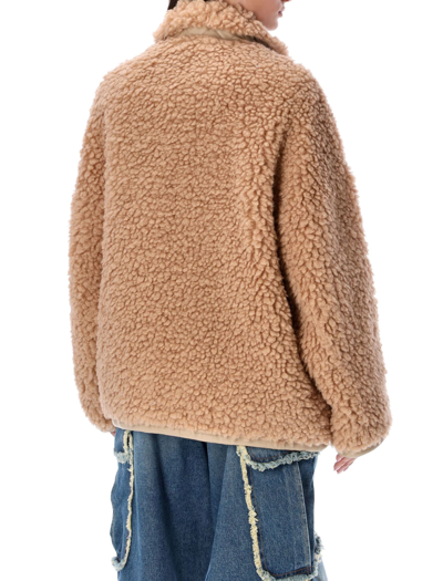 Shop Stand Studio Azalea Faux Fur Cloudy Jacket In Beige