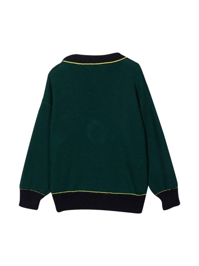 Shop Palm Angels Green Sweater Boy In Verde