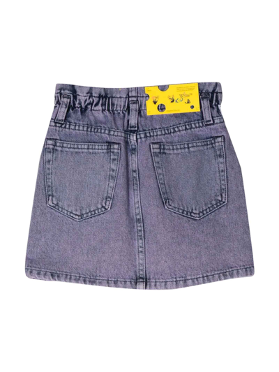 Shop Off-white Purple Denim Skirt Girl In Viola