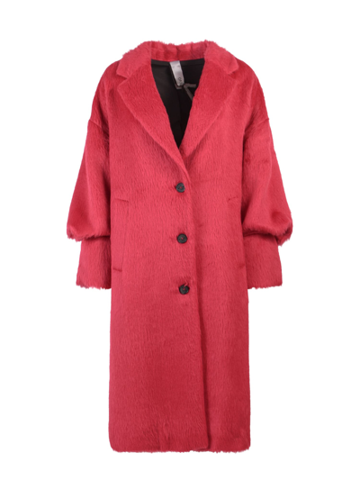 Shop Hevo Santacaterina Coat In Red