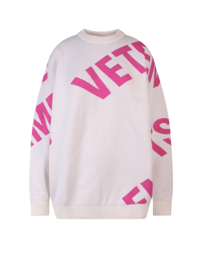 Shop Vetements Sweater In White