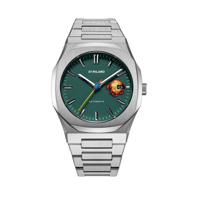 Shop D1 Milano Watch Automatic Bracelet 41.5mm In Green/silver