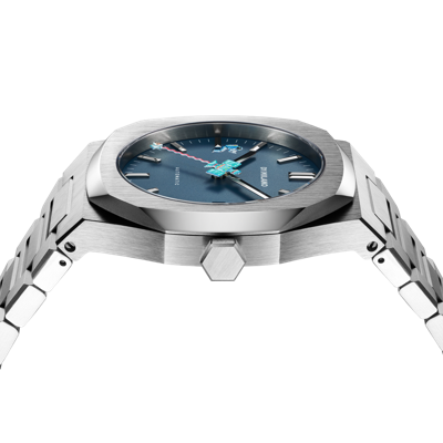 Shop D1 Milano Watch Automatic Bracelet 41.5mm In Blue/silver