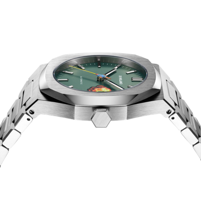 Shop D1 Milano Watch Automatic Bracelet 41.5mm In Green/silver