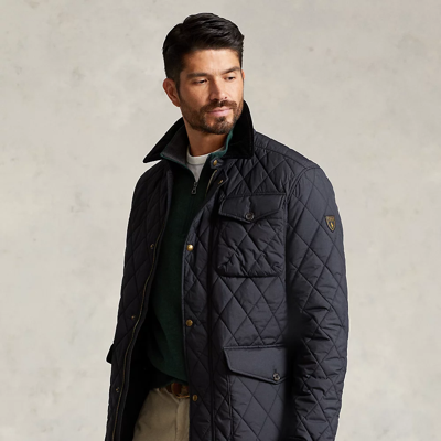 Polo Ralph Lauren Water-repellent Quilted Jacket In Polo Black