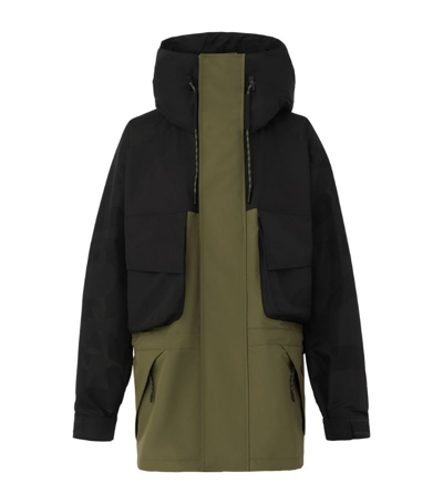 Shop Burberry Two-tone Parka In Black