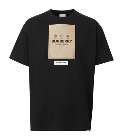 Shop Burberry Logo Appliqué T-shirt In Black