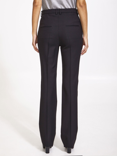 Shop Saint Laurent Black Flared Trousers