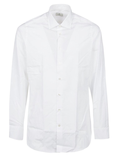 Shop Etro Collared Long In White