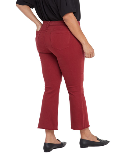 Shop Nydj Plus Fiona Boysenberry Reactive Slim Flare Jean In Red