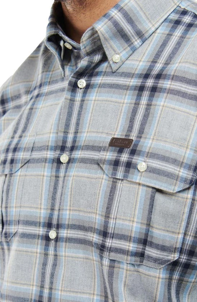 Shop Barbour Singsby Plaid Button-up Shirt In Grey Marl