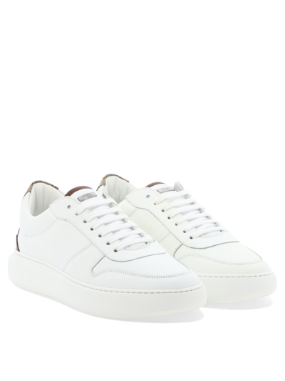 Herno Monogram-heel Low-top Sneakers In White