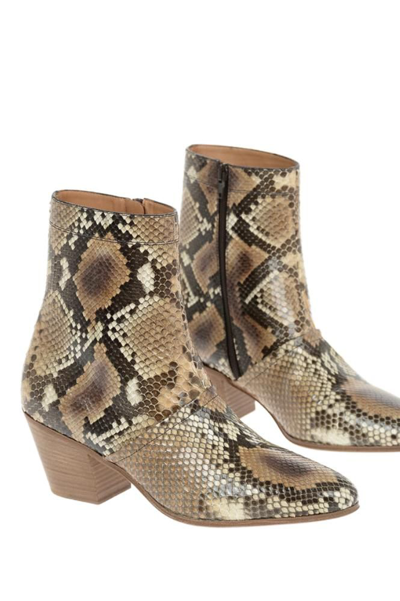 Shop Celine Céline Women's Beige Other Materials Ankle Boots