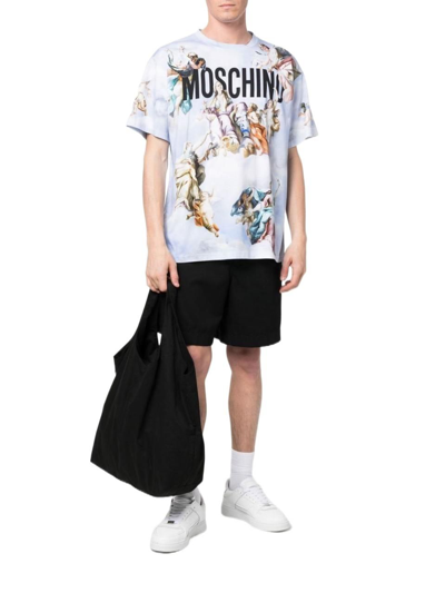 Shop Moschino Men's Blue Other Materials T-shirt