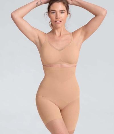 Honeylove SuperPower Short HLSW03-Sand Size M Shapewear With Straps