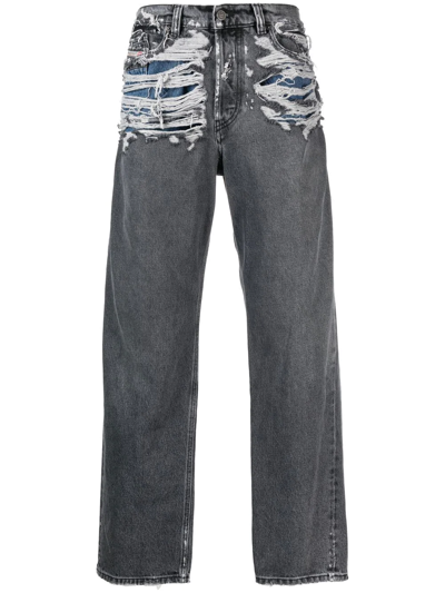 Shop Diesel 2010 007j4 Straight-leg Jeans In Grau