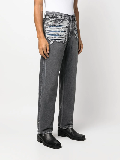 Diesel 2010 007j4 Straight-leg Jeans In Grau