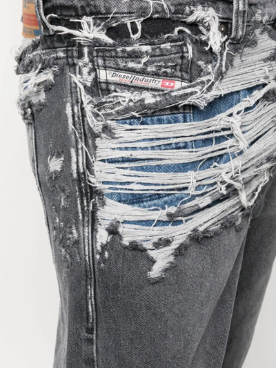 Diesel 2010 007j4 Straight-leg Jeans In Grau