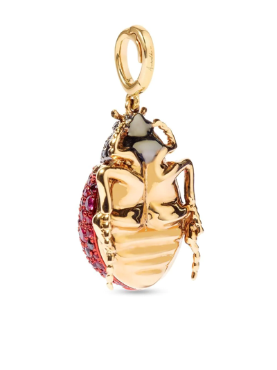 Shop Annoushka 18kt Yellow Gold Ladybird Locket Multi-stone Charm