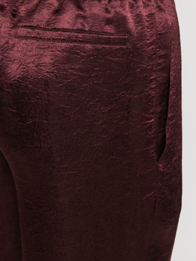 Shop Saint Laurent Drawstring-fastening Track Pants In Red