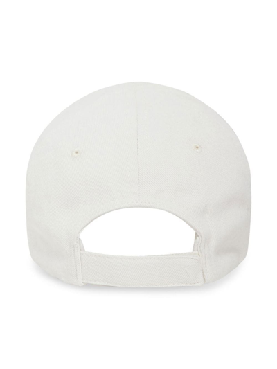 Shop Balenciaga Gaffer Logo-embroidered Baseball Cap In White
