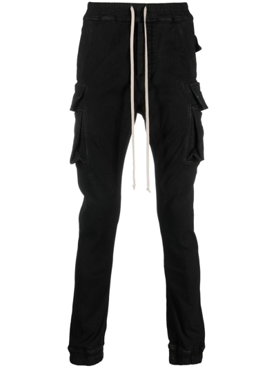Shop Rick Owens Drawstring Skinny Trousers In 09 Black