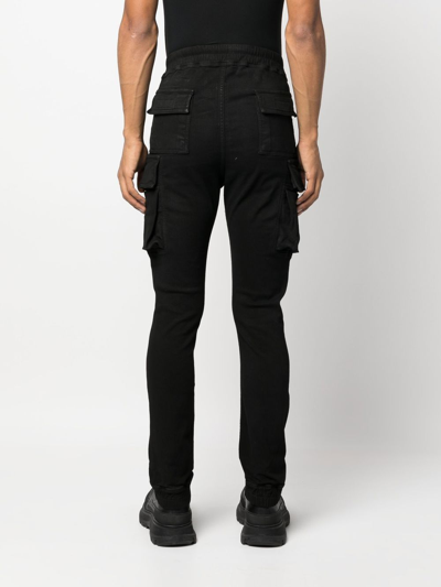 Shop Rick Owens Drawstring Skinny Trousers In 09 Black