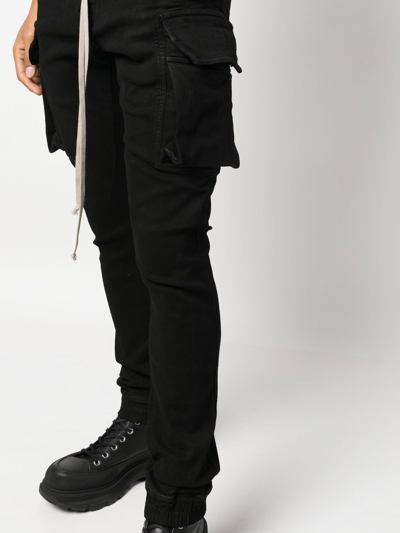 Shop Rick Owens Drawstring Skinny Trousers In 09 Black