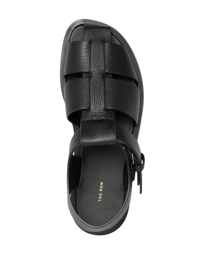 Shop The Row Fisherman Leather Sandals In Black