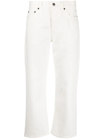 Shop The Row Cropped Straight-leg Jeans In White