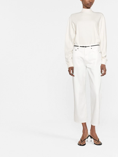 Shop The Row Cropped Straight-leg Jeans In White