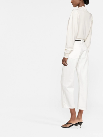 Shop The Row Cropped Straight-leg Jeans In White