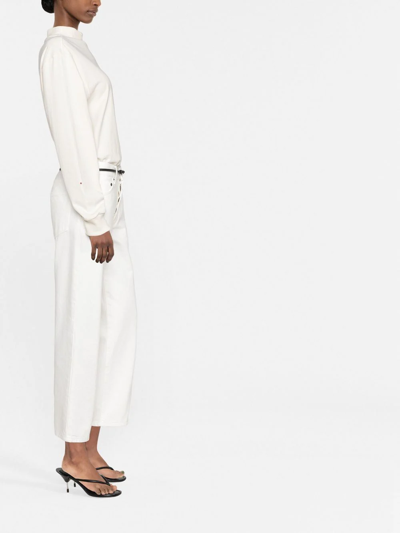 Shop The Row Cropped Straight-leg Jeans In White