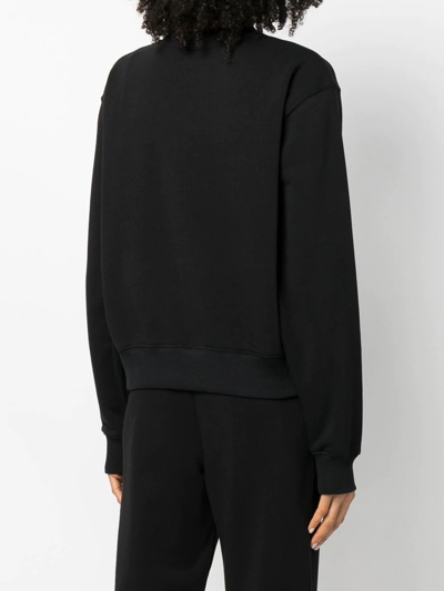 Shop Woolrich Organic-cotton Long-sleeve Sweatshirt In Schwarz
