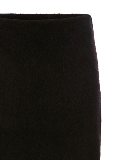 Jw Anderson Slit-detail Knitted Pencil Skirt In Black