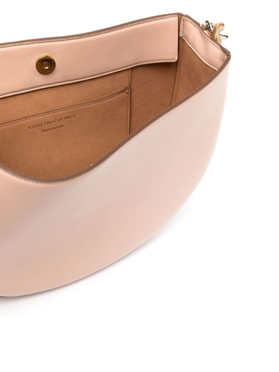 Shop Stella Mccartney Medium Frayme Shoulder Bag In Nude