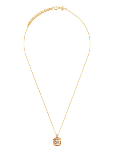 Missoma Stone Pendant Necklace In Gold