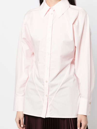 Shop Erika Cavallini Fitted Button-up Shirt In Rosa