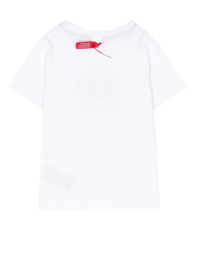 Mostly Heard Rarely Seen 8-bit Laughing Flower Print T-shirt In Weiss