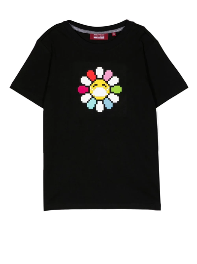 Shop Mostly Heard Rarely Seen 8-bit Mini Mask Up Flower T-shirt In Schwarz