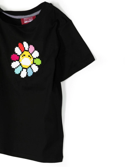 Shop Mostly Heard Rarely Seen 8-bit Mini Mask Up Flower T-shirt In Schwarz