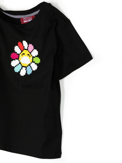 Mostly Heard Rarely Seen 8-bit Mini Mask Up Flower T-shirt In Schwarz