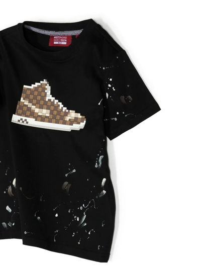 Mostly Heard Rarely Seen 8-bit Mini Checker Louis T-shirt In Schwarz