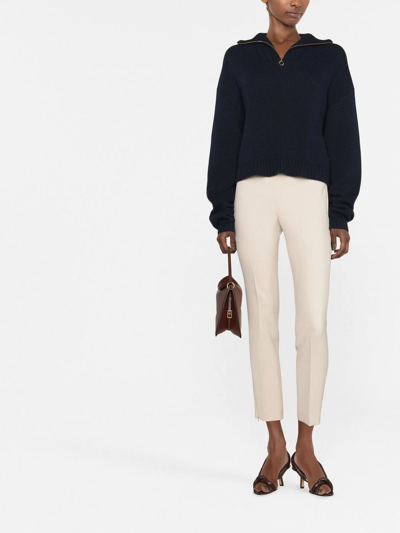 Shop Peserico Cropped Tailored Trousers In Neutrals