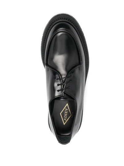 Shop Adieu Type 124 Leather Derby Shoes In Black