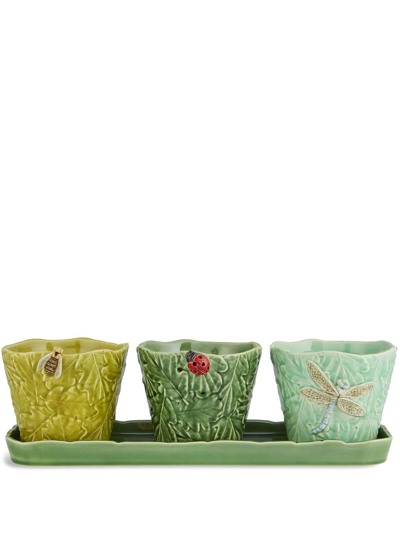 Shop Bordallo Pinheiro 'jardim De Insetos' Three-set In Green