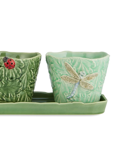 Bordallo Pinheiro 'jardim De Insetos' Three-set In Green