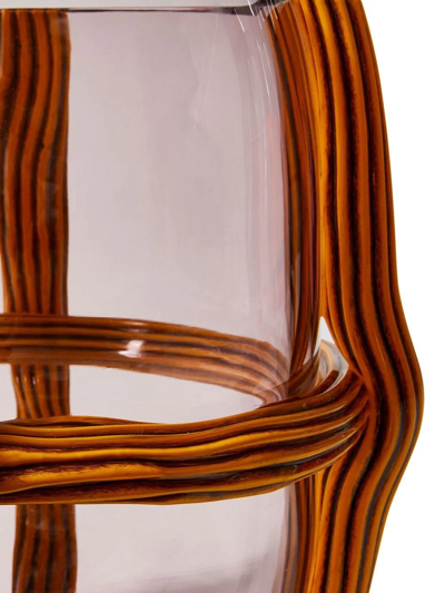 Shop Cassina Sestiere Murano Glass Vase (26cm) In Yellow