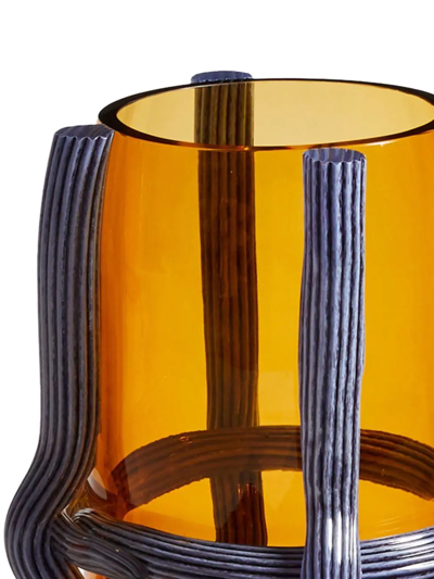 Shop Cassina Sestiere Glass Vase In Orange