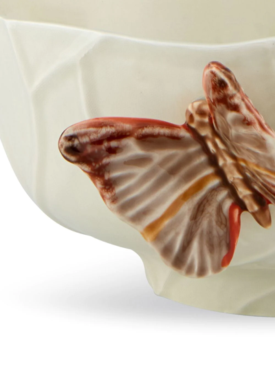 Bordallo Pinheiro Cloudy Butterflies Salad Bowl By Claudia Schiffer, 100 oz In Neutrals
